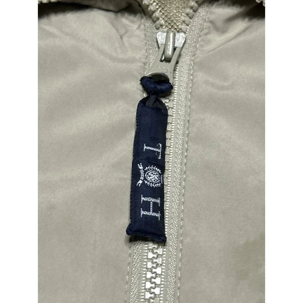 Vintage Tommy Hilfiger Golf Jacket Mens 2XL Beige Windbreaker Full Zip Crest